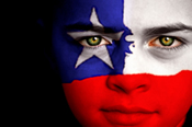 Painted flag of Chile